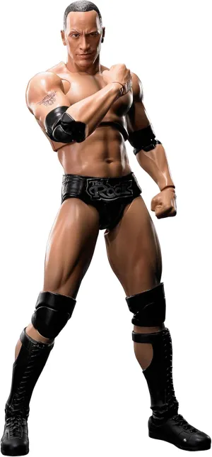TAMASHII NATIONS WWE The Rock S.H.Figuarts Action Figure - Fully Articulated Collectible for Ages 14 