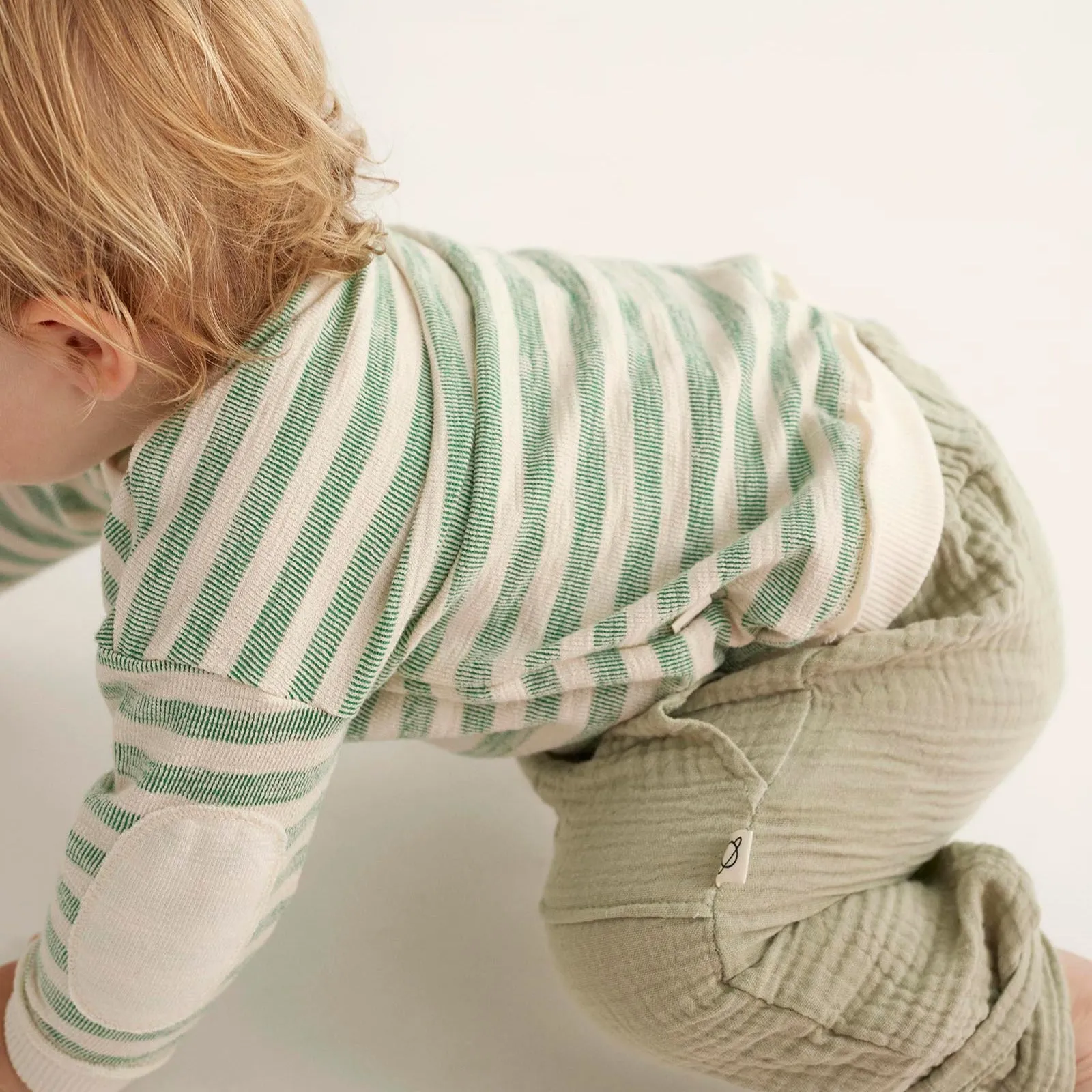 THIAGO GREEN GRASS STRIPE SWEATSHIRT