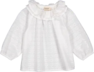 TONELLA HEART DOBBY BLOUSE