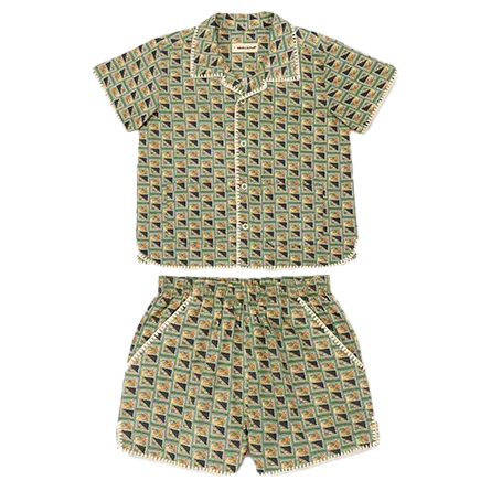 TRAVELERS SHORTS - LAWN STAMPS