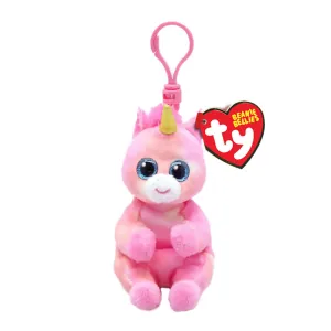 Ty Beabie Bellies Skylar the Pink Unicorn Plush Clip