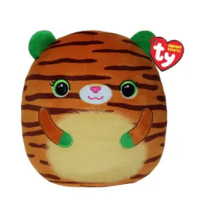 Ty Beanie Squishies Tiggy the Brown Tiger 10-Inch Plush