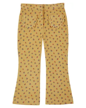 VELOUR FLORAL PANTS