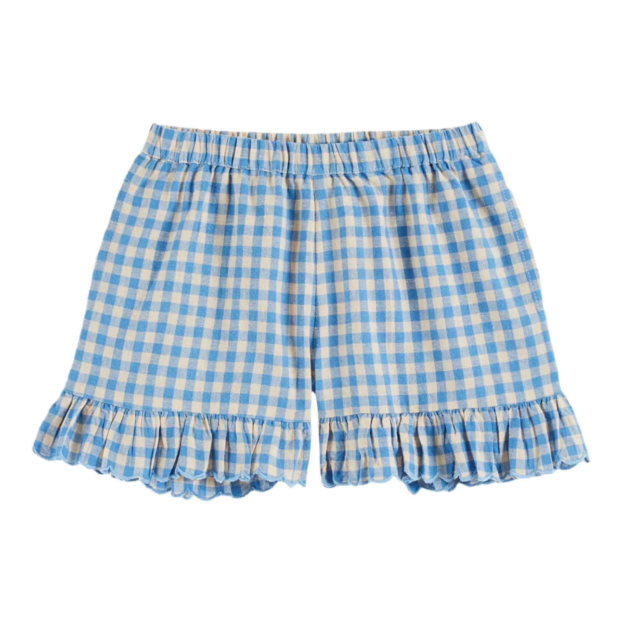 VICHY LAGOON BLUE GINGHAM CHECK SHORTS