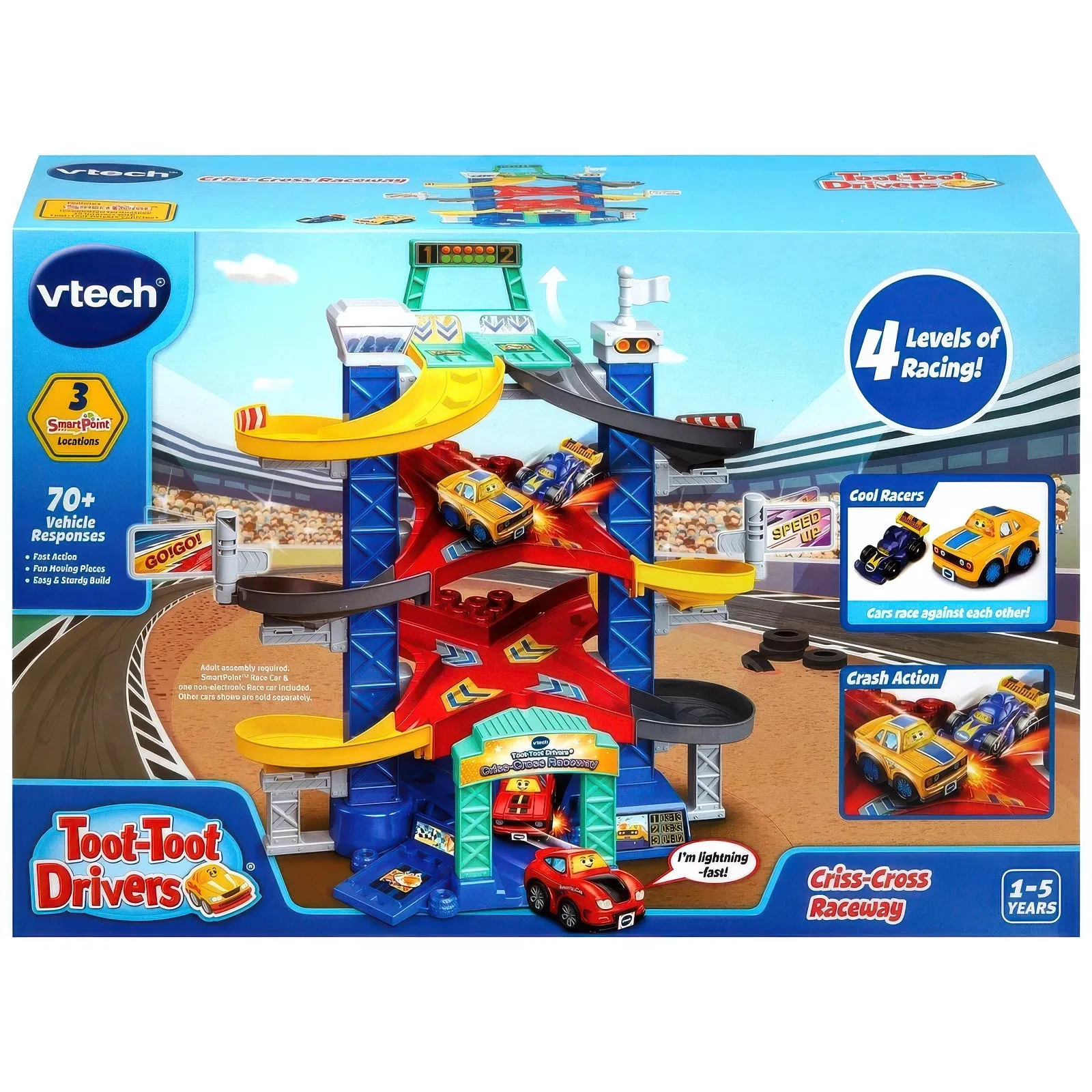 VTech Toot-Toot Drivers Criss-Cross Raceway Playset