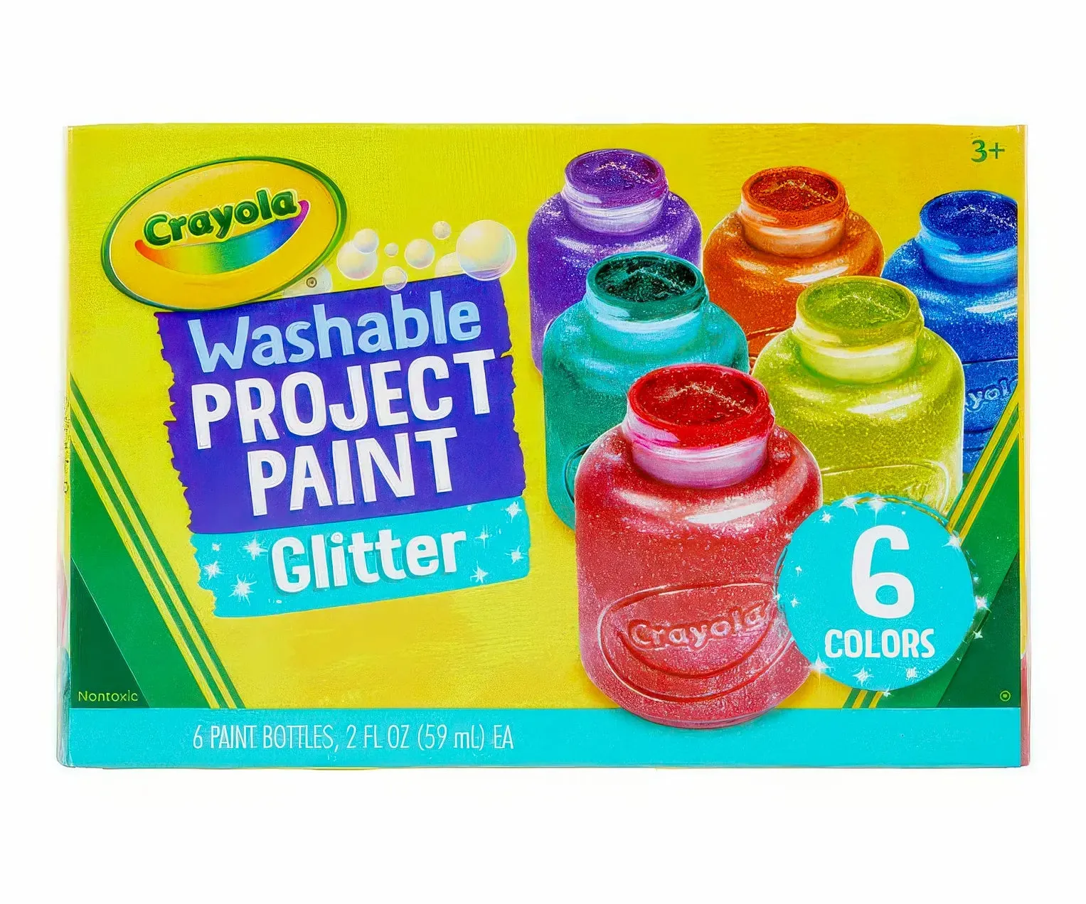 Washable Glitter Paint 6 Count