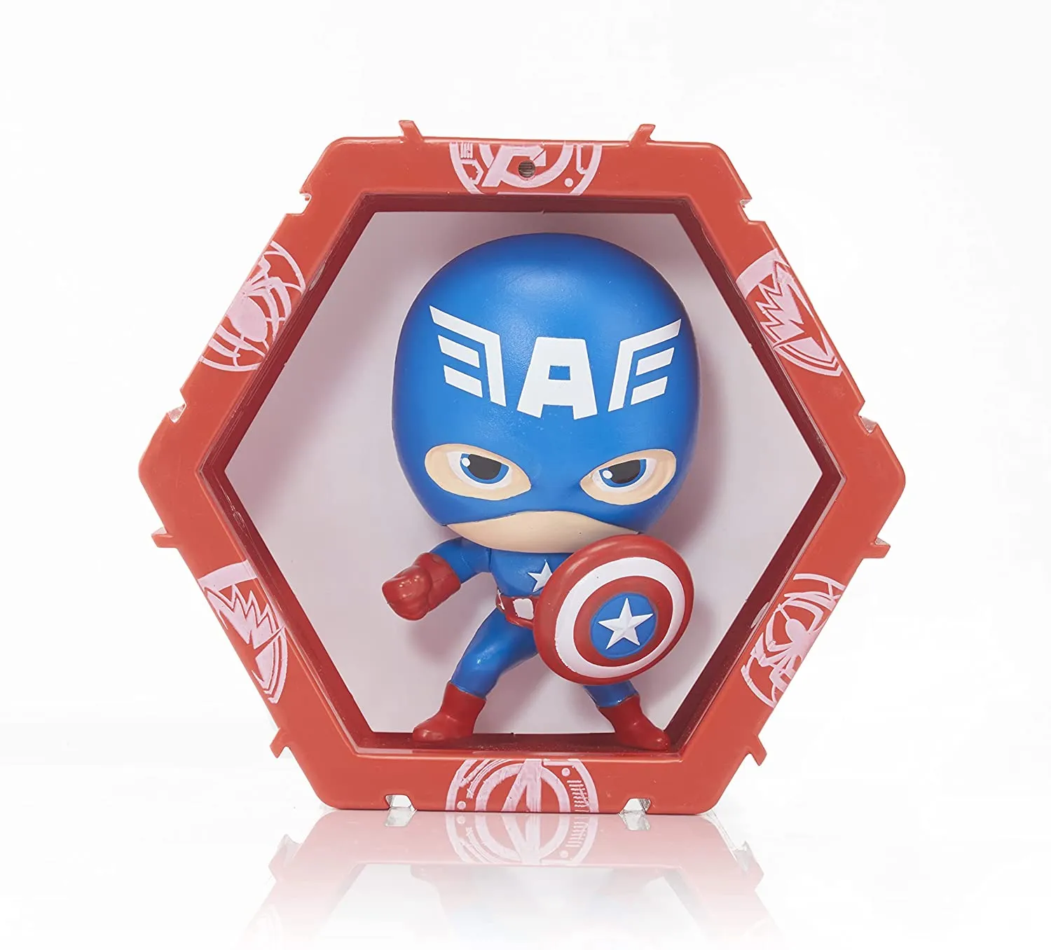WOW! PODS Avengers Collection - Captain America | Superhero Light-Up Bobble-Head